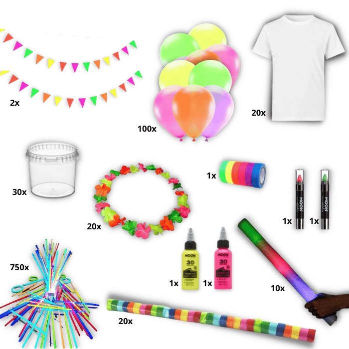 Neon Fest Pakke Inkl  Maling  Pynt   -shirts